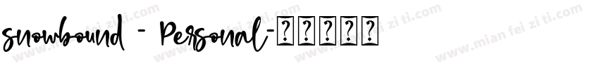 snowbound - Personal字体转换